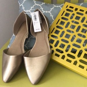 NWT Metallic Gold Old Navy Flats